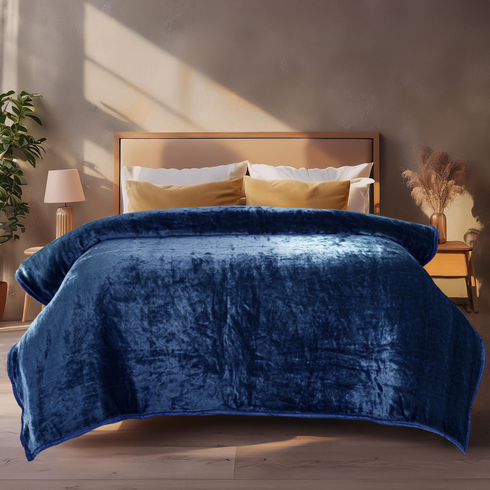 Navy Blue - Premium Double Bed All Season Blanket