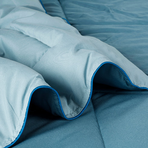 Premium Double Bed Reversible Comforter - Blue