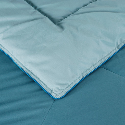 Premium Double Bed Reversible Comforter - Blue