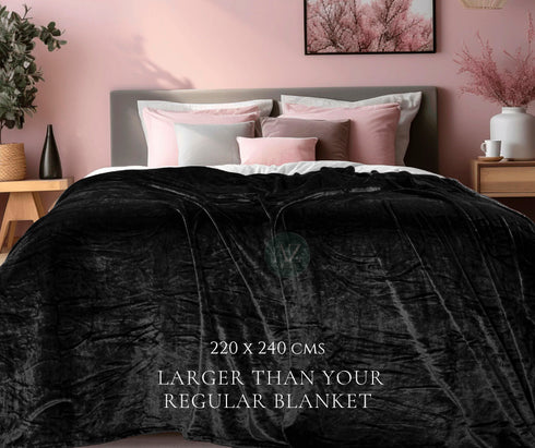 Midnight Black Super Soft All Season Premium AC Blanket