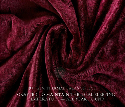 Velvet Wine Super Soft All Season Premium AC Blanket
