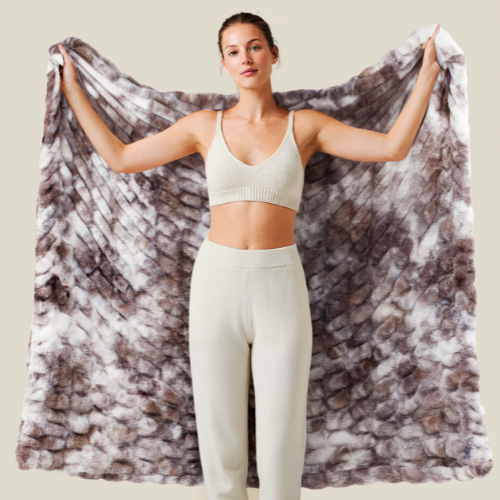 Rabbit Faux Fur Blanket – Limited American Edition - Walnut