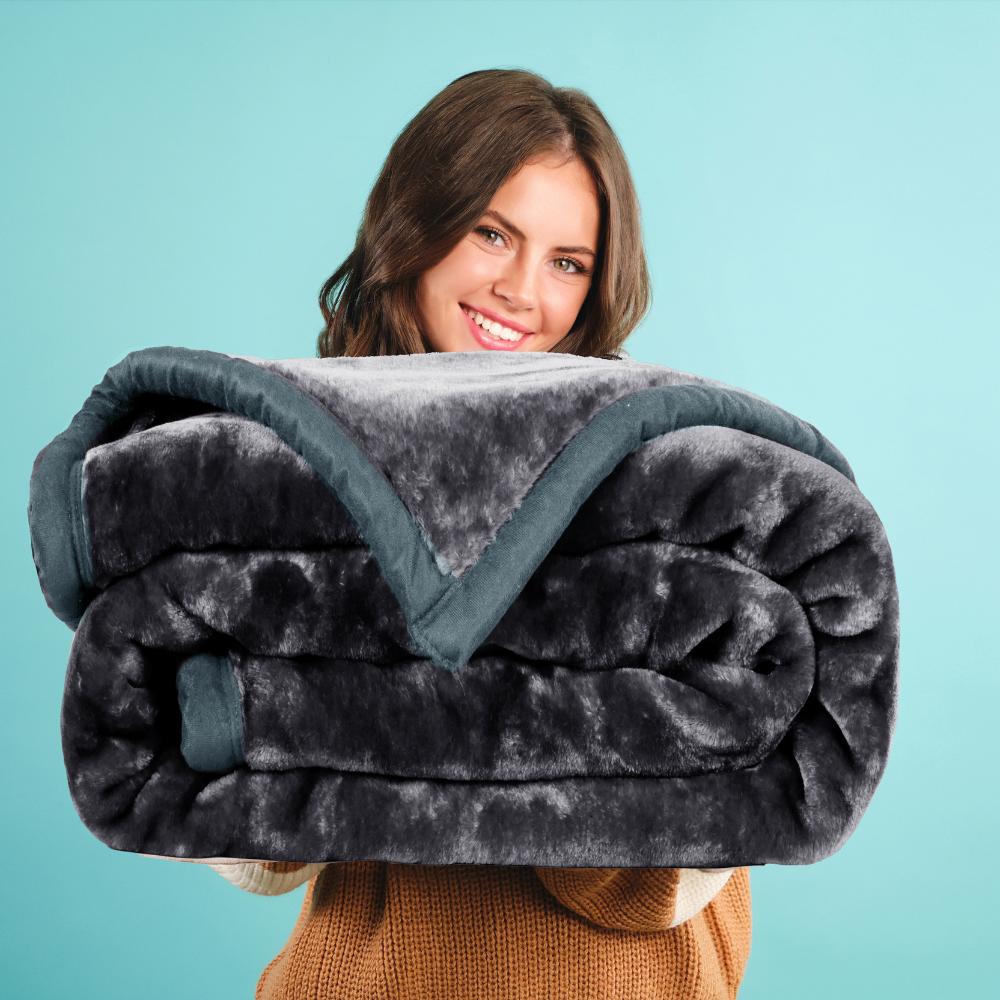 Charcoal Grey - Premium Double Bed All Season Blanket