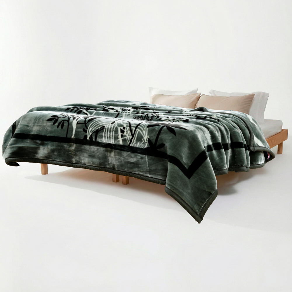 Tulip Heavy Winter Season Double Bed Reversible Blanket  - Ambrose Grey