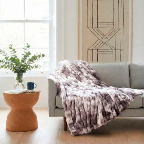 Rabbit Faux Fur Blanket – Limited American Edition - Walnut