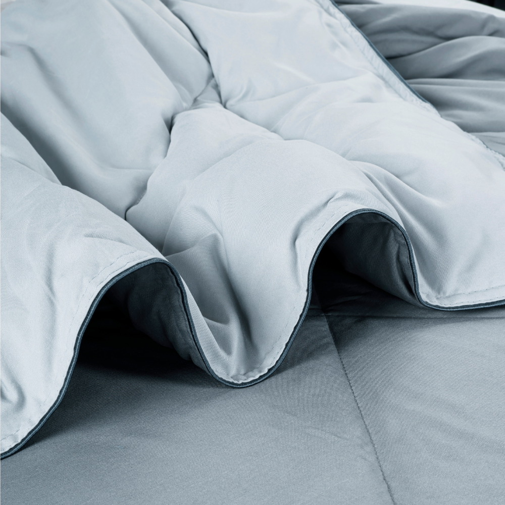Premium Double Bed Reversible Comforter - Ash Grey