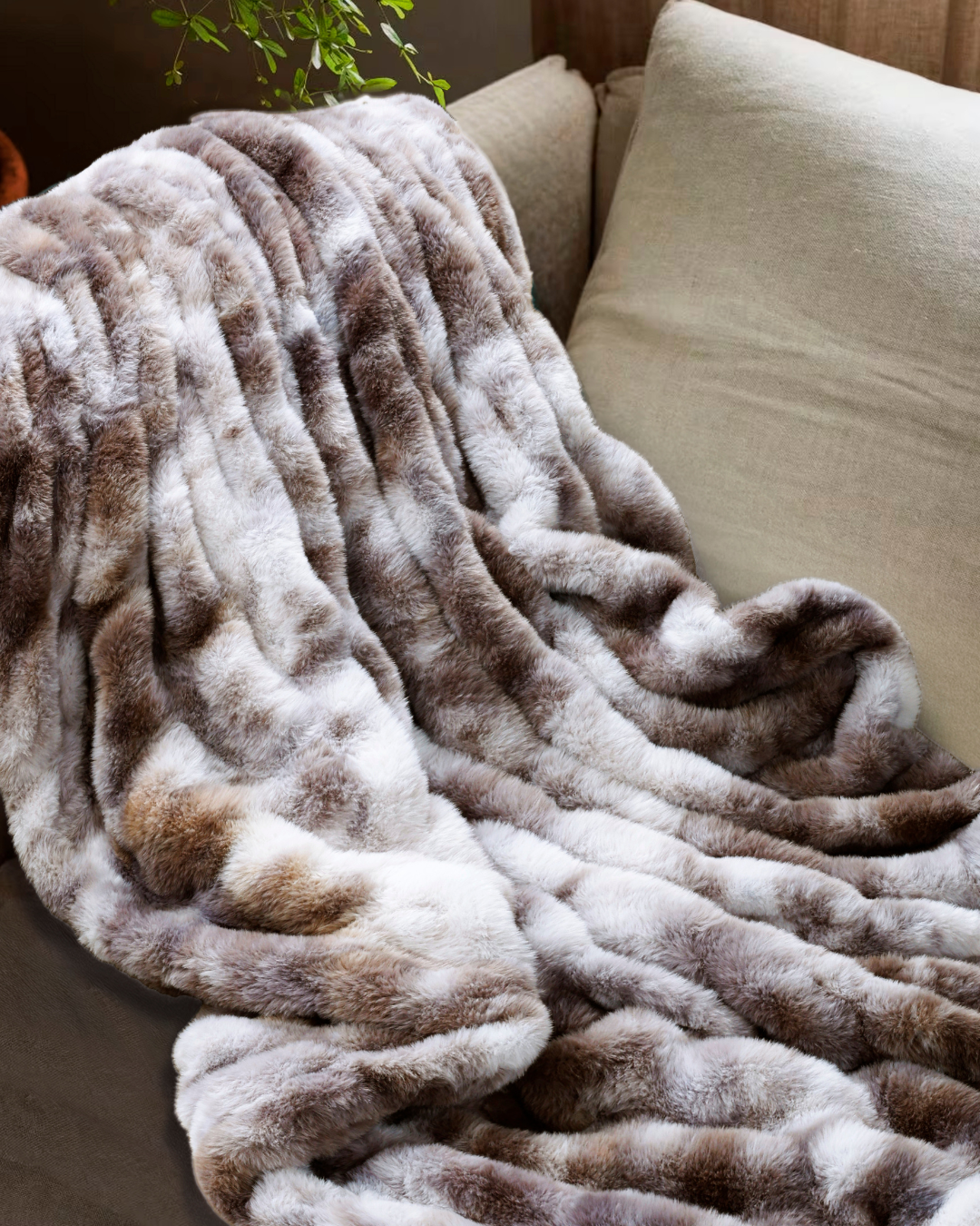 Rabbit Faux Fur Blanket – Limited American Edition - Walnut