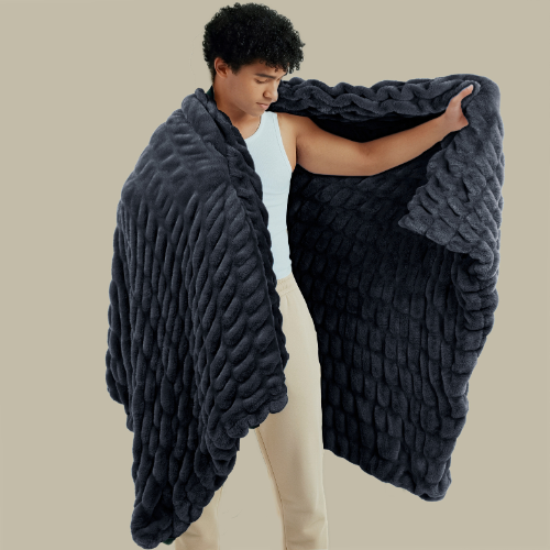 Rabbit Faux Fur Blanket – Limited American Edition - Midnight