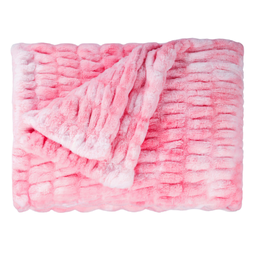 Rabbit Faux Fur Blanket – Limited American Edition - Flamingo