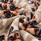 Laguna Printed Double Bed Double Layer 4.5kg Blanket - Walnut