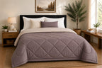 Premium Double Bed Reversible Light Weight Comforter - Mud Brown