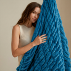 Rabbit Faux Fur Blanket – Limited American Edition - Sapphire