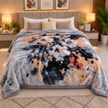 Laguna Printed Double Bed Double Layer 4.5kg Blanket - Grey
