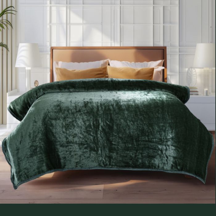 Emerald Green - Dual Season Premium Double Bed Blanket