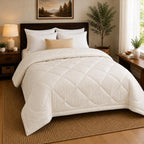 Premium Double Bed Reversible Light Weight Comforter - Mud Brown