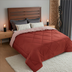 Premium Double Bed Reversible Comforter - Mehroon