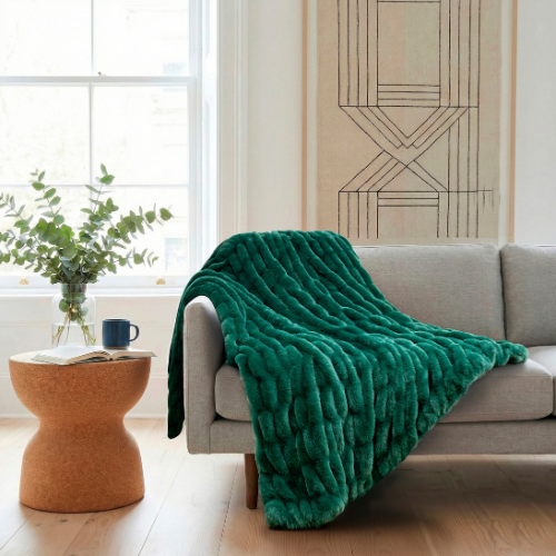 Rabbit Faux Fur Blanket – Limited American Edition - Forest