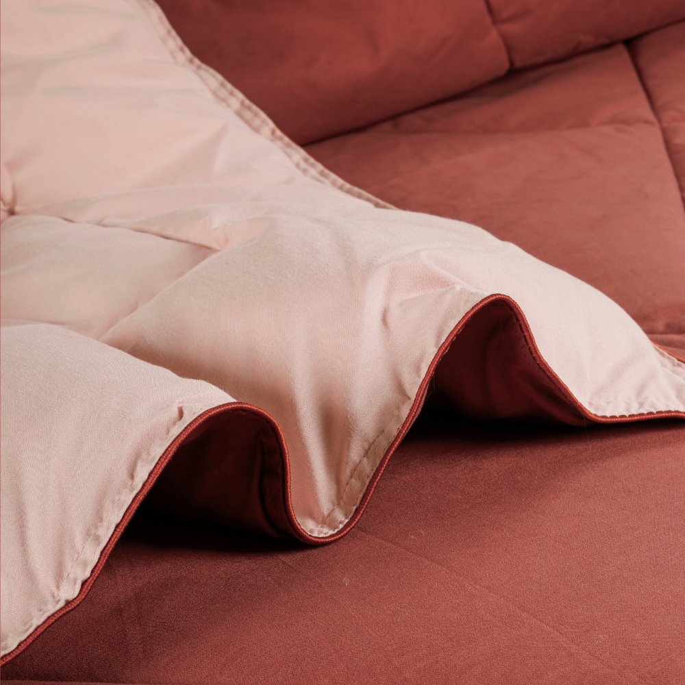Premium Double Bed Reversible Comforter - Mehroon