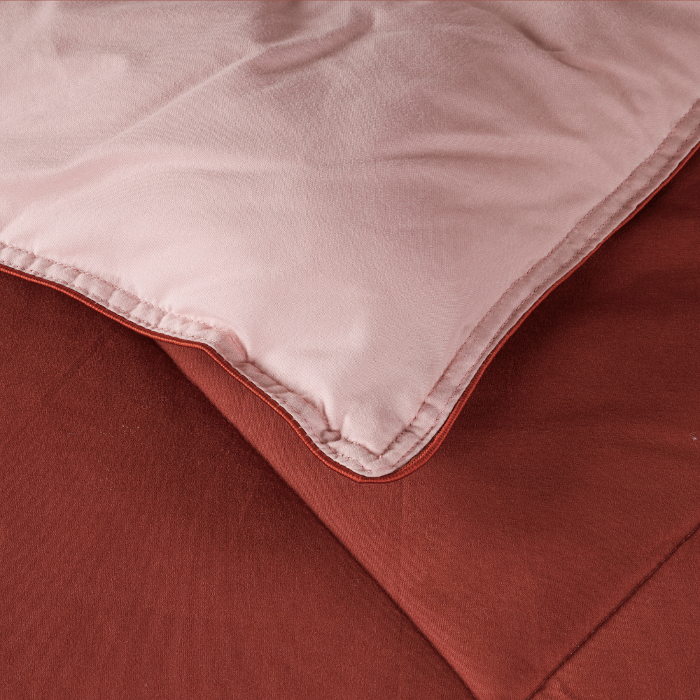 Premium Double Bed Reversible Comforter - Mehroon