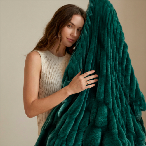Rabbit Faux Fur Blanket – Limited American Edition - Forest