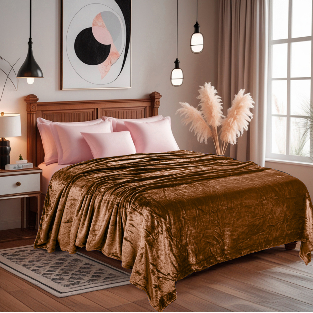 Oak Brown - Super Soft All Season Premium AC Blanket