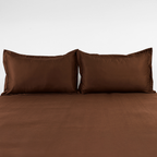 Premium Flat Bedsheet Set with Pillow Covers – Caramel