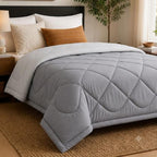 Premium Double Bed Reversible Light Weight Comforter - Ash Grey