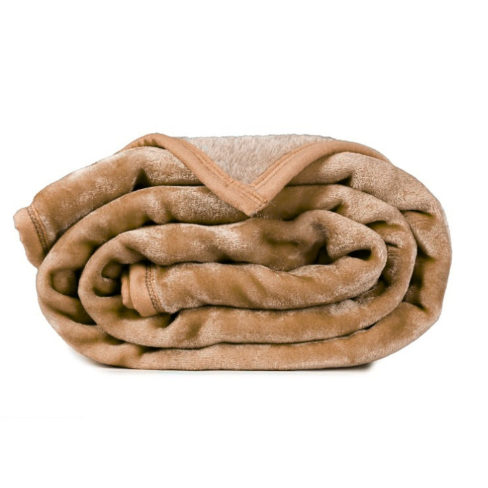 Beige - Dual Season Premium Double Bed Blanket