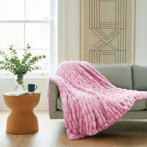 Rabbit Faux Fur Blanket – Limited American Edition - Taffy