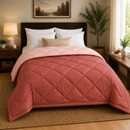 Premium Double Bed Reversible Light Weight Comforter - Mehroon