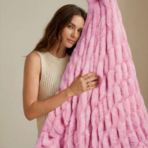 Rabbit Faux Fur Blanket – Limited American Edition - Taffy