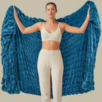 Rabbit Faux Fur Blanket – Limited American Edition - Sapphire