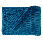Rabbit Faux Fur Blanket – Limited American Edition - Sapphire