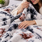 Laguna Printed Double Bed Double Layer 4.5kg Blanket - Silver