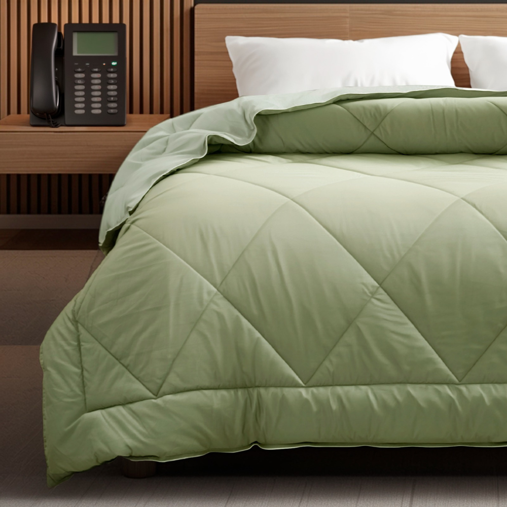 Premium Double Bed Reversible Comforter - Avacado