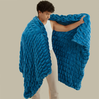 Rabbit Faux Fur Blanket – Limited American Edition - Sapphire
