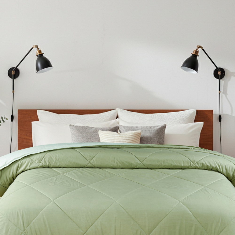Premium Double Bed Reversible Comforter - Avacado