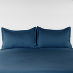 Premium Flat Bedsheet Set with Pillow Covers – Navy