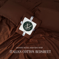 Chocolate Brown Flat Premium Cotton  Bedsheet Set