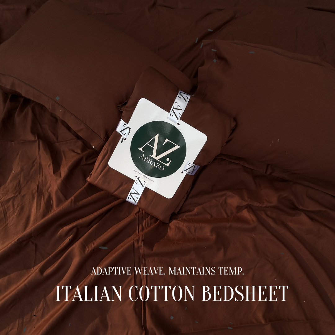 Chocolate Brown Flat Premium Cotton  Bedsheet Set