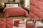 Premium Double Bed Reversible Light Weight Comforter - Mehroon