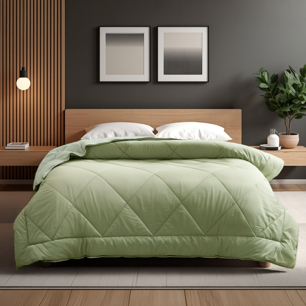 Premium Double Bed Reversible Comforter - Avacado