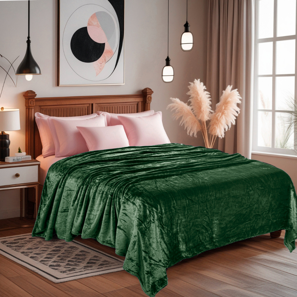 Pine Green - Super Soft All Season Premium AC Blanket