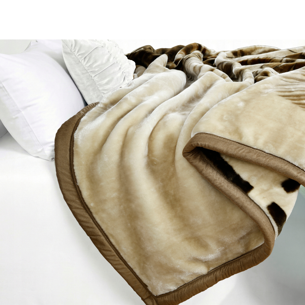Tulip Heavy Winter Season Double Bed Reversible Blanket  - Ambrose Green