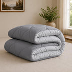 Premium Double Bed Reversible Light Weight Comforter - Ash Grey