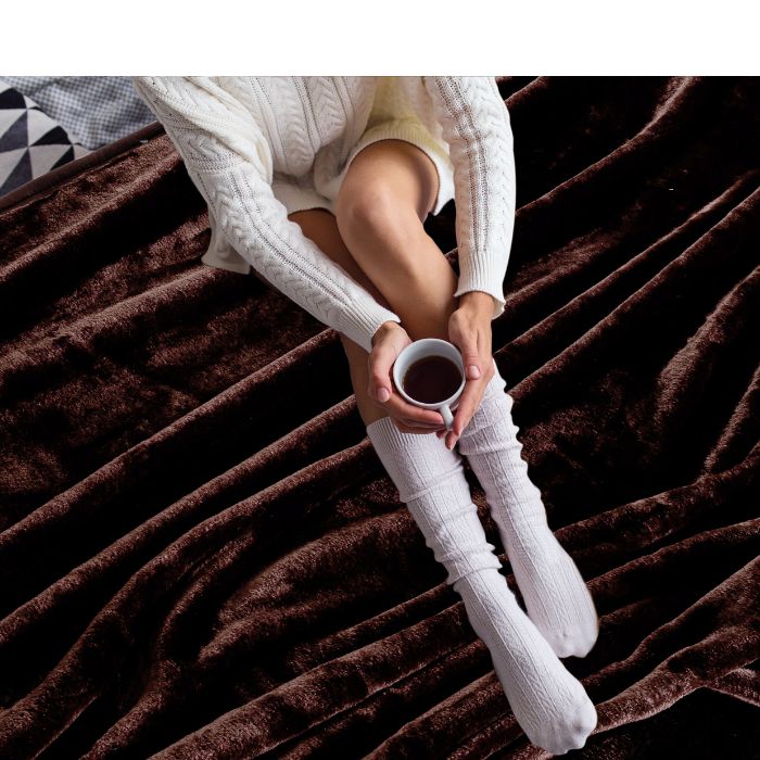 Mocha Brown - Dual Season Premium Double Bed Blanket