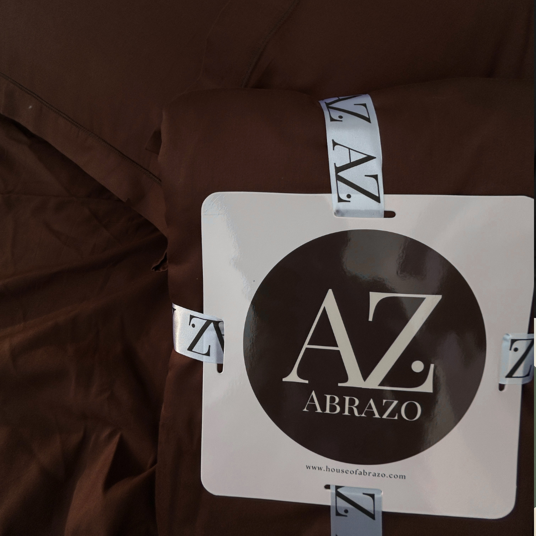 Chocolate Brown Flat Premium Cotton  Bedsheet Set