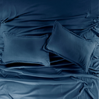 Premium Flat Bedsheet Set with Pillow Covers – Navy