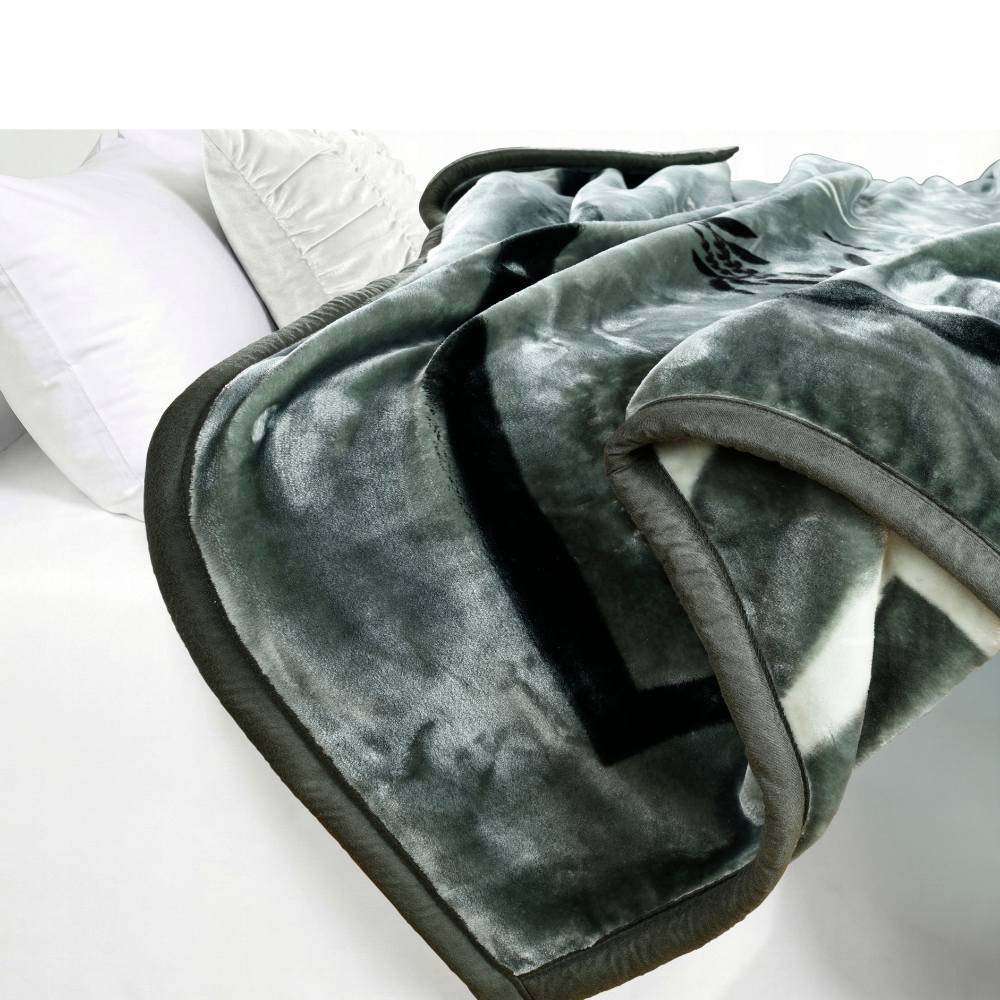 Tulip Heavy Winter Season Double Bed Reversible Blanket  - Ambrose Grey
