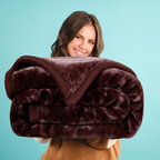 Chocolate Shade  - Premium Double Bed All Season Blanket